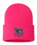 Embroidered Pink Beanie